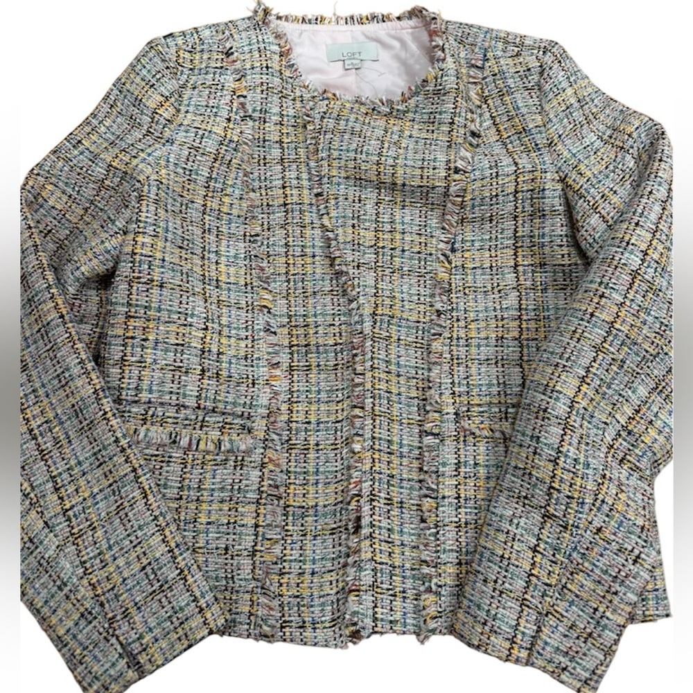 LOFT Colorful Tweed Blazer